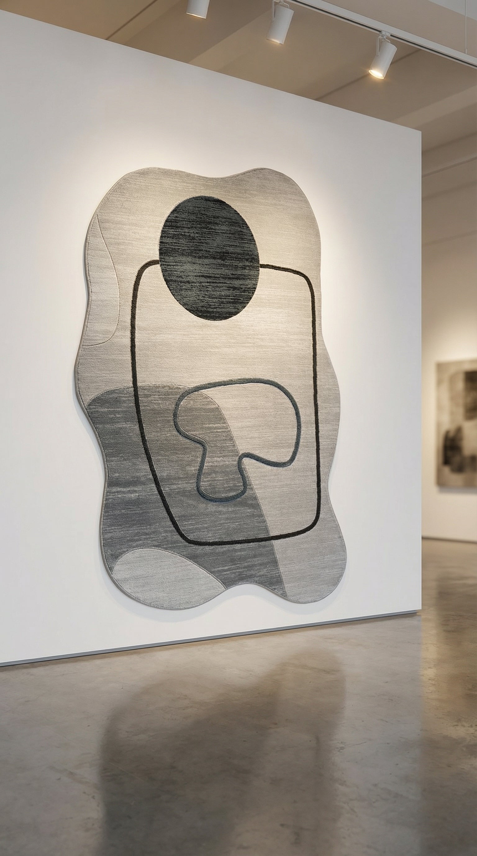 Soyut Sanat Desenli Asimetrik Halı | Kübist & Modern Tarz