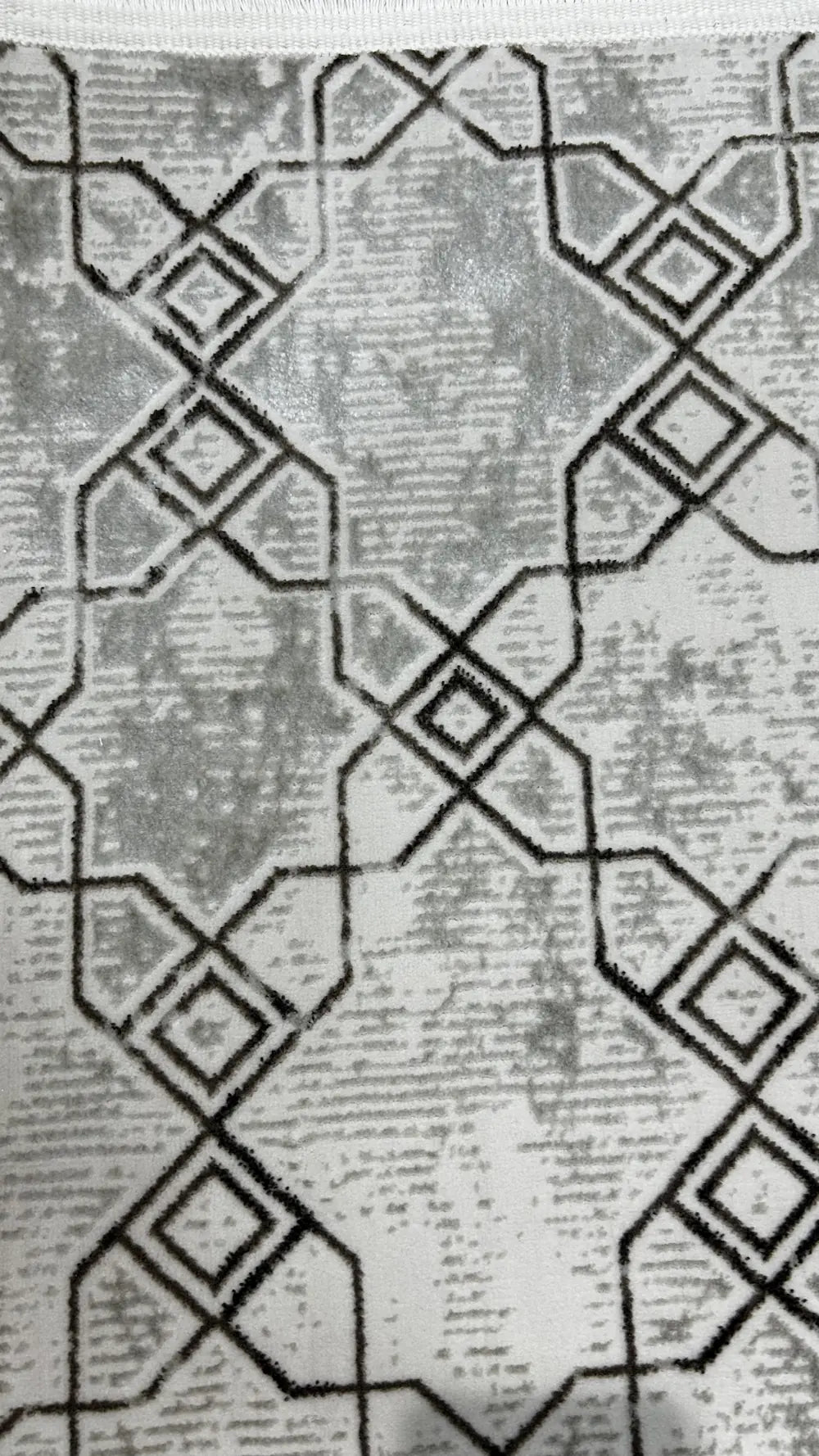 Zev Halı NK009 | Geometrik Kafes Desenli Makinede Yıkanabilir Kaymaz Taban Modern Halı | Makinede Yıkanabilir | Zev Halı