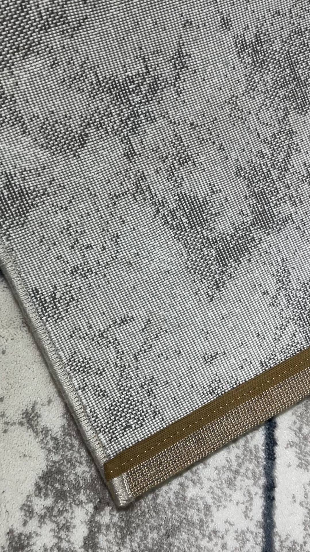 Zev Stone Serisi:Gri Lacivert Modern Geometrik Akrilik Salon Halısı st014 150x230