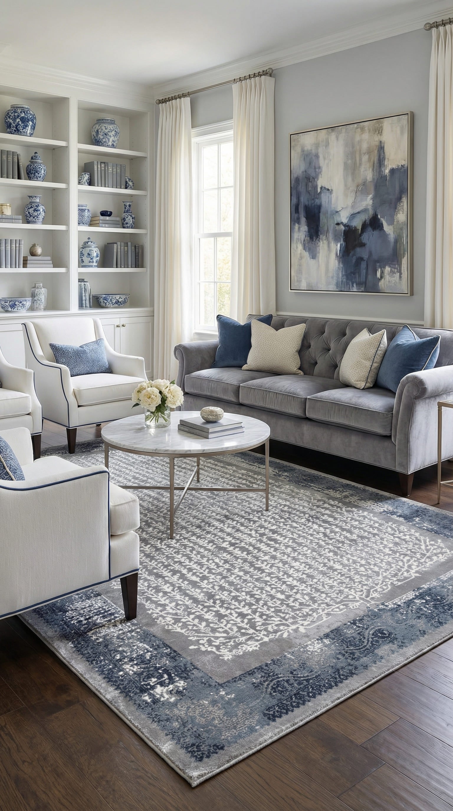 Zev Stone Serisi: %60 İndirimle Lüks Akrilik Konforu st008 Lacivert 150x230