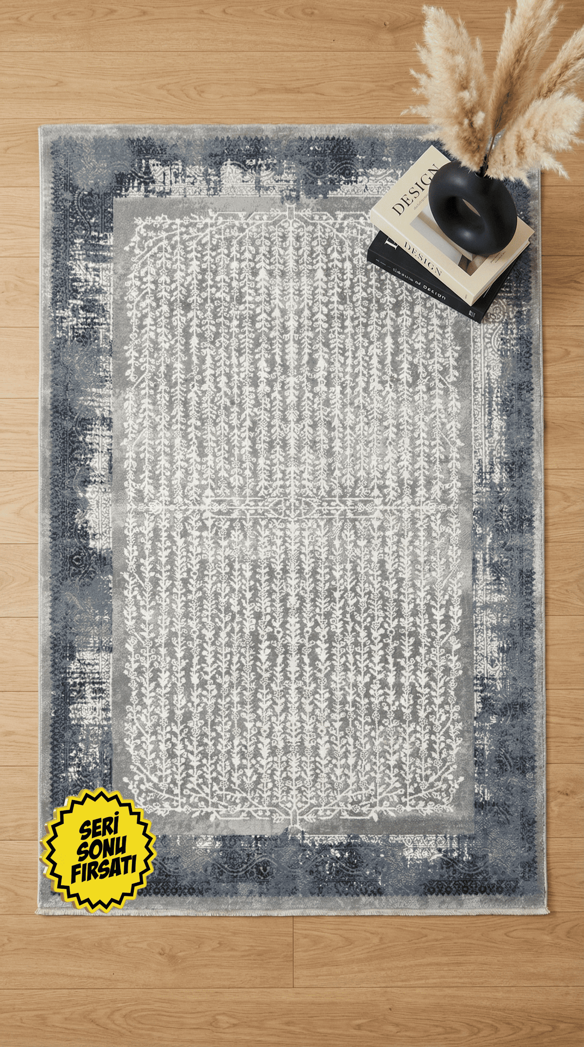 Zev Stone Serisi: %60 İndirimle Lüks Akrilik Konforu st008 Lacivert 150x230