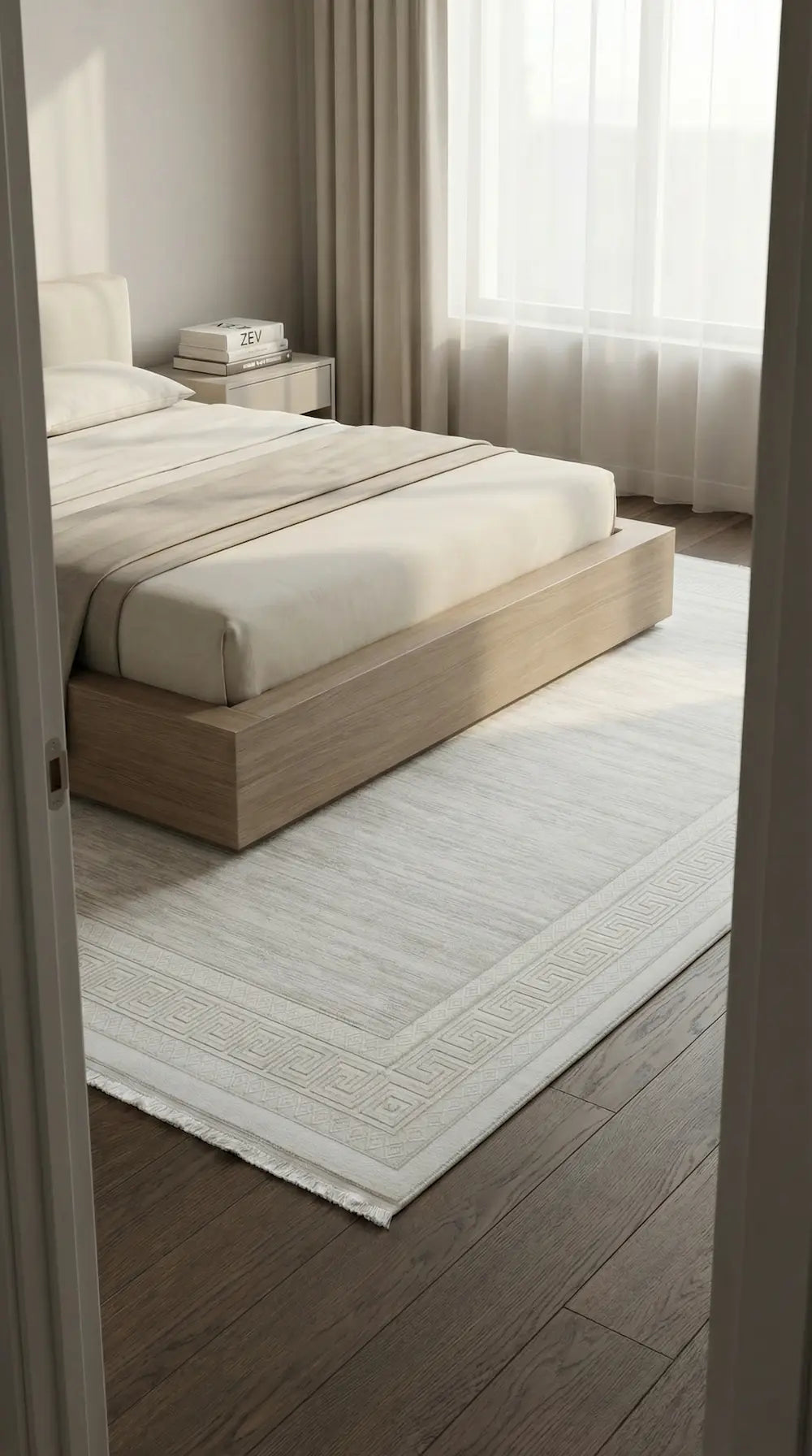 Zev Halı Prime PR015 | Krem Versace Desenli Modern Halı 160x230