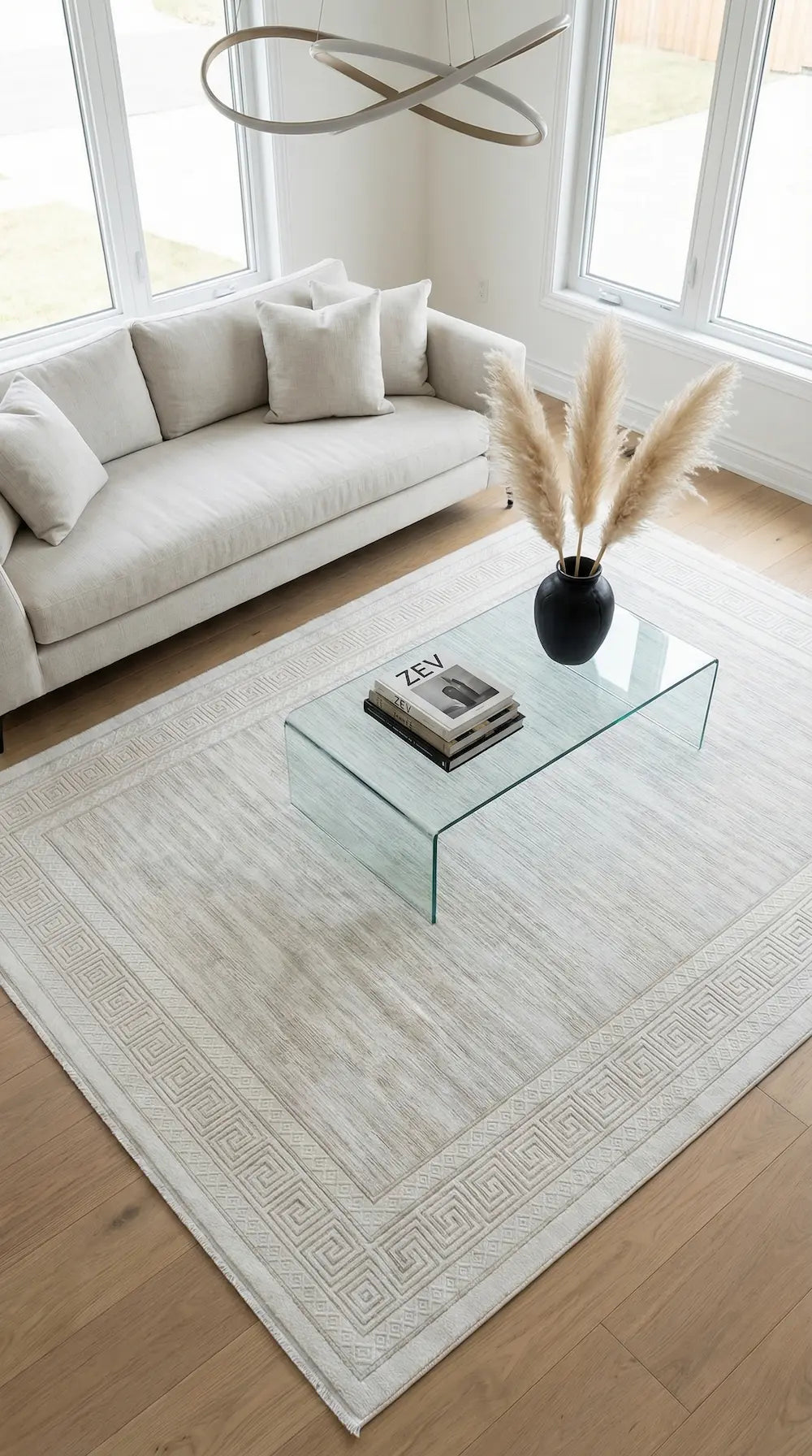 Zev Halı Prime PR015 | Krem Versace Desenli Modern Halı 160x230