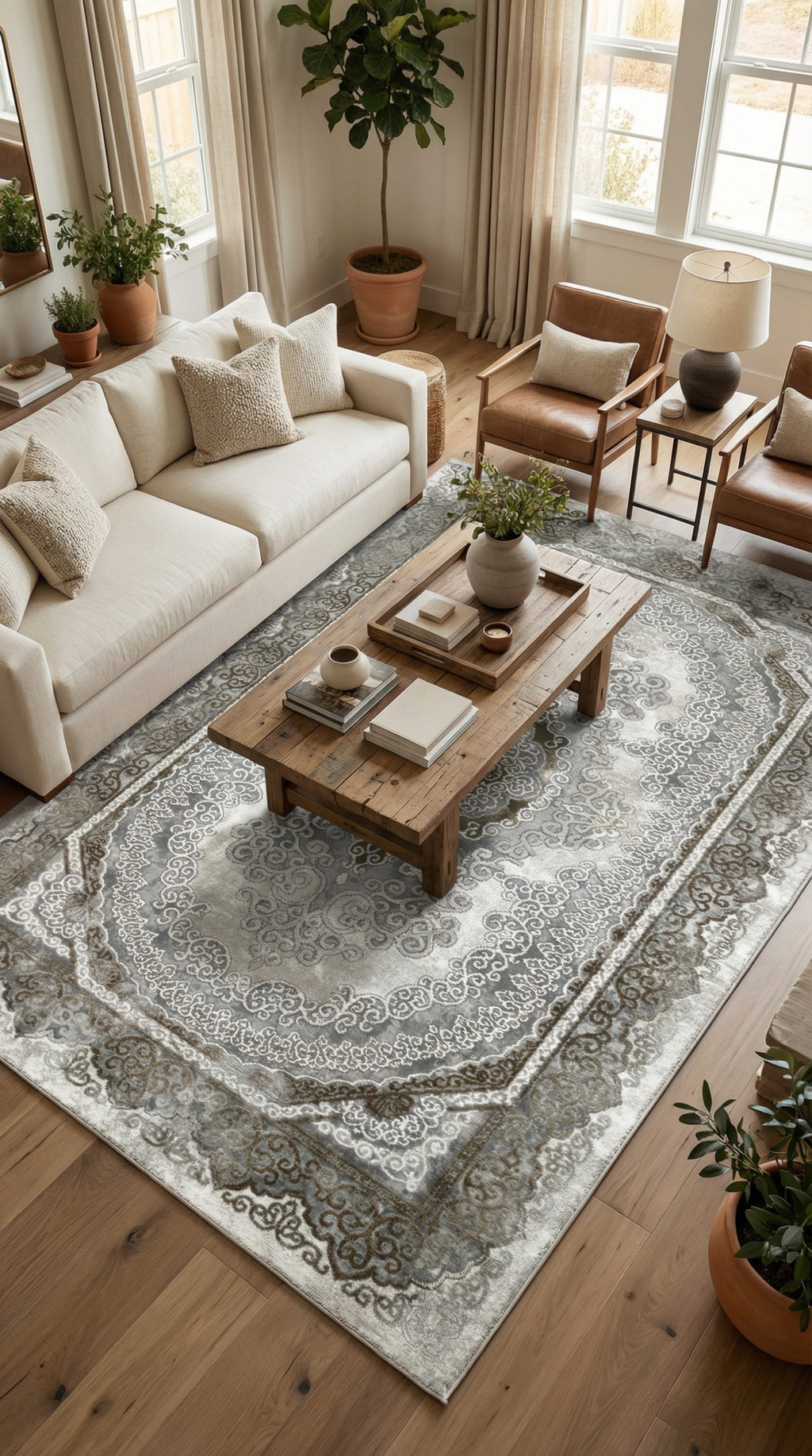 سلسلة زيف ستون: سجادة غرفة معيشة كلاسيكية من الأكريليك - خصم 60% على منتجات التخفيضات st010 بني 150x230