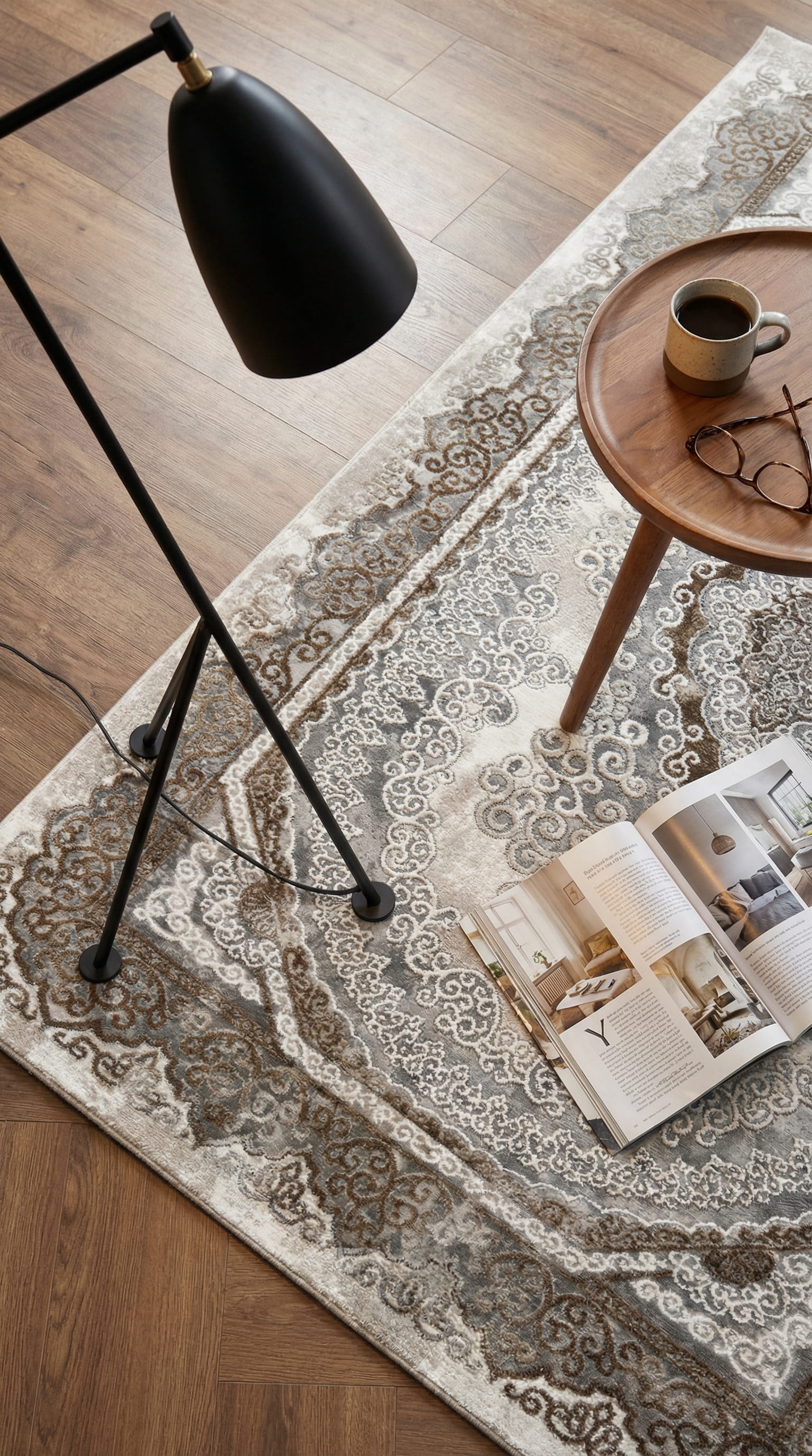 سلسلة زيف ستون: سجادة غرفة معيشة كلاسيكية من الأكريليك - خصم 60% على منتجات التخفيضات st010 بني 150x230