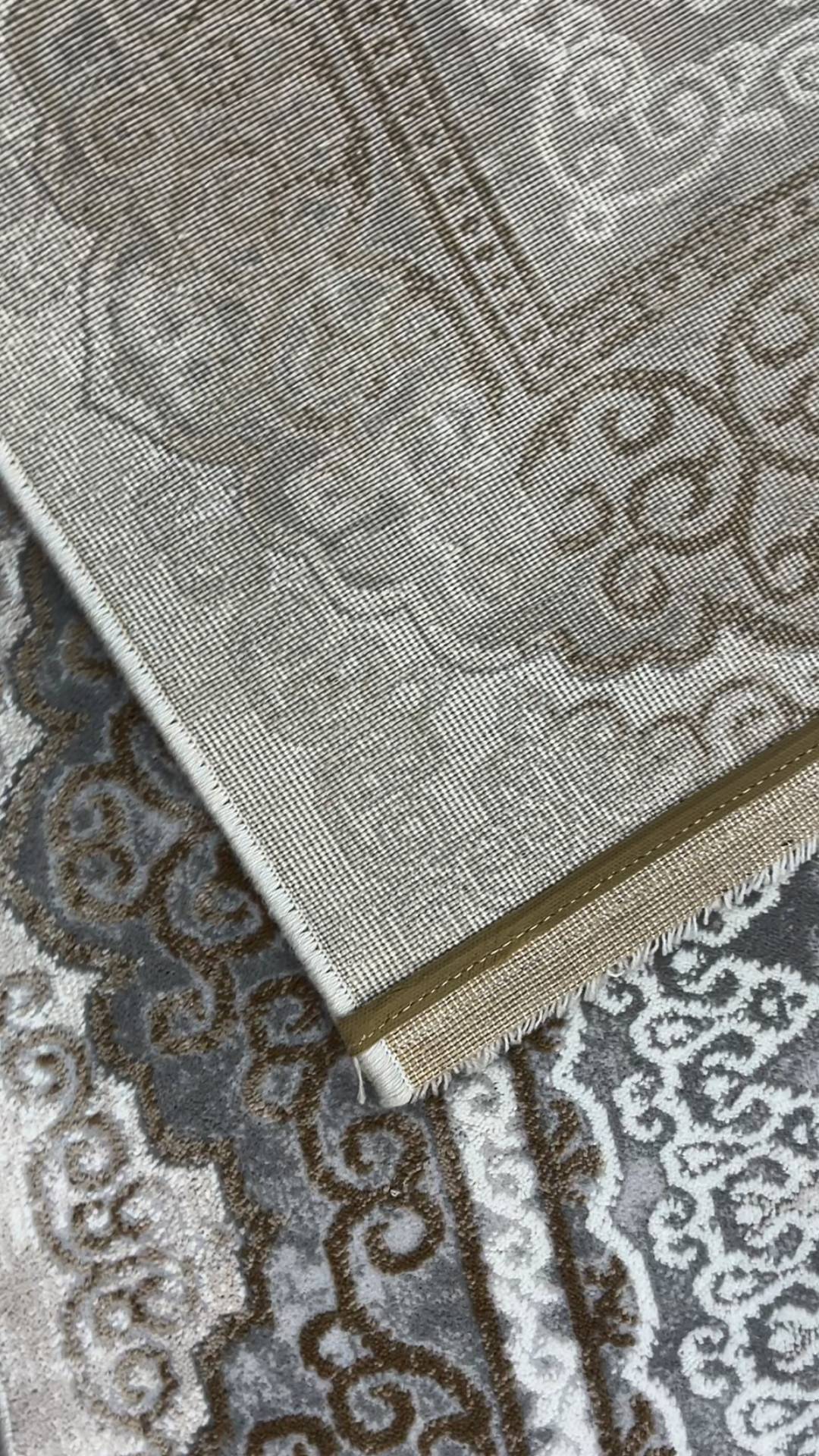 Zev Stone Serisi: Klasik Göbekli Salon Akrilik Halı - %60 Outlet Fırsatı st010 Kahverengi 150x230