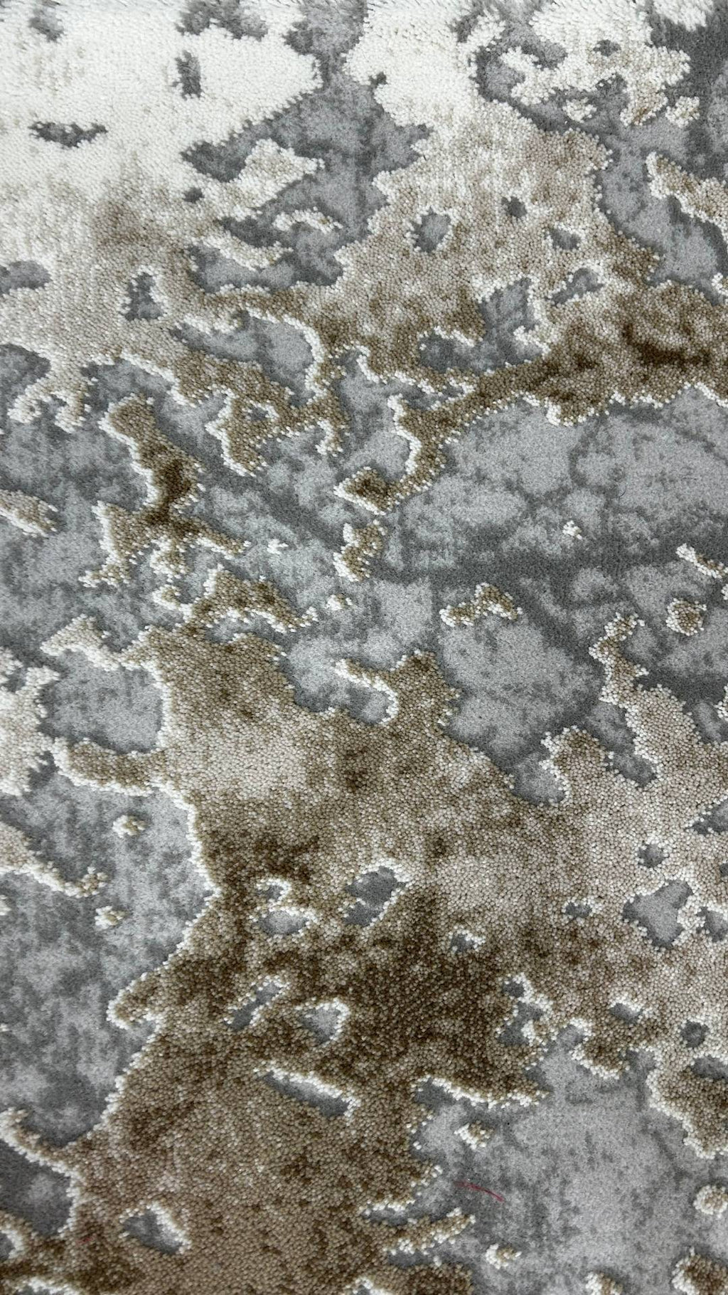 Zev Stone Serisi: Kahve Gri Mermer Desen  Akrilik Salon Halısı - %60 Outlet Fırsatı st012 150x230