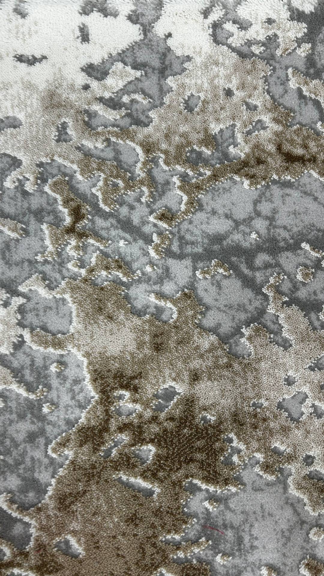 Zev Stone Serisi: Kahve Gri Mermer Desen  Akrilik Salon Halısı - %60 Outlet Fırsatı st012 150x230