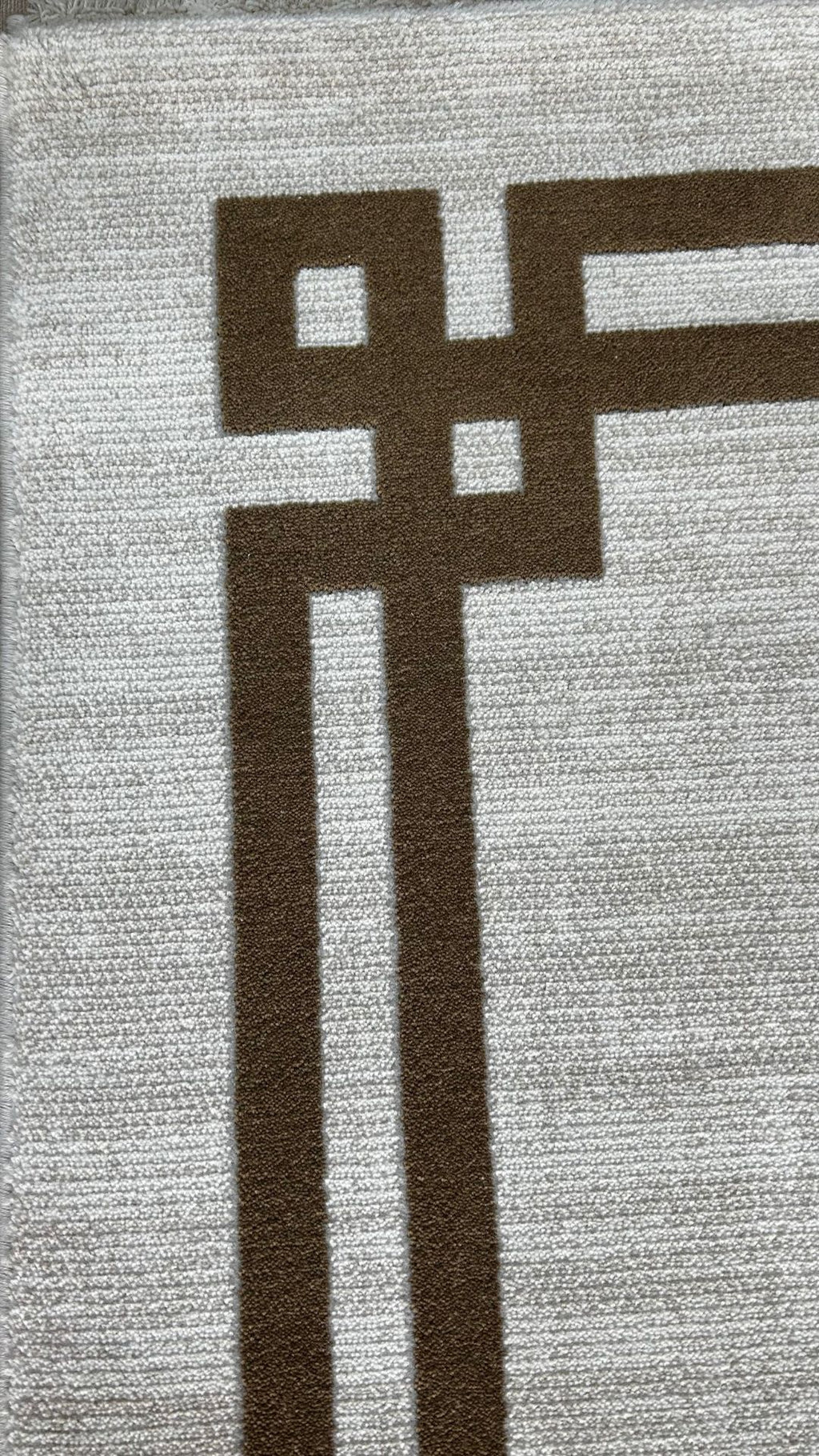 Zev Stone Serisi: %60 İndirimle Modern Bordürlü Akrilik Fırsatı st007 Kahve 150x230