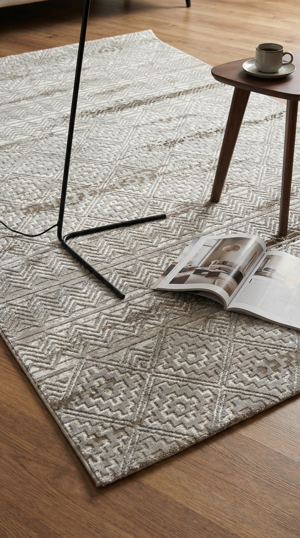 Zev Stone Serisi:Zeminlerinizde Kültürel Bir Dokunuş: %60 İndirimle Etnik Akrilik Seçkisi st013 Kahve 150x230