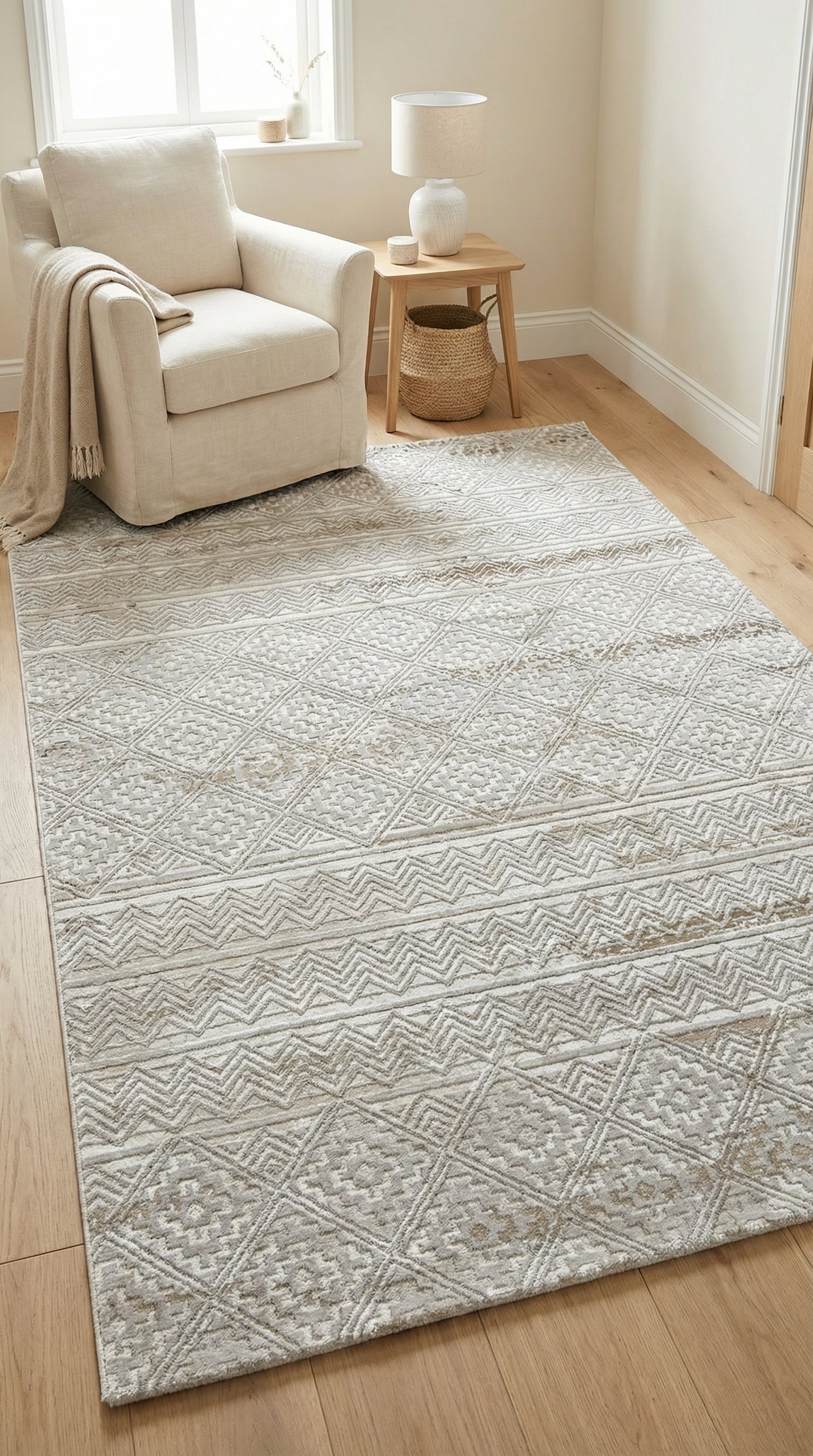 Zev Stone Serisi:Zeminlerinizde Kültürel Bir Dokunuş: %60 İndirimle Etnik Akrilik Seçkisi st013 Kahve 150x230