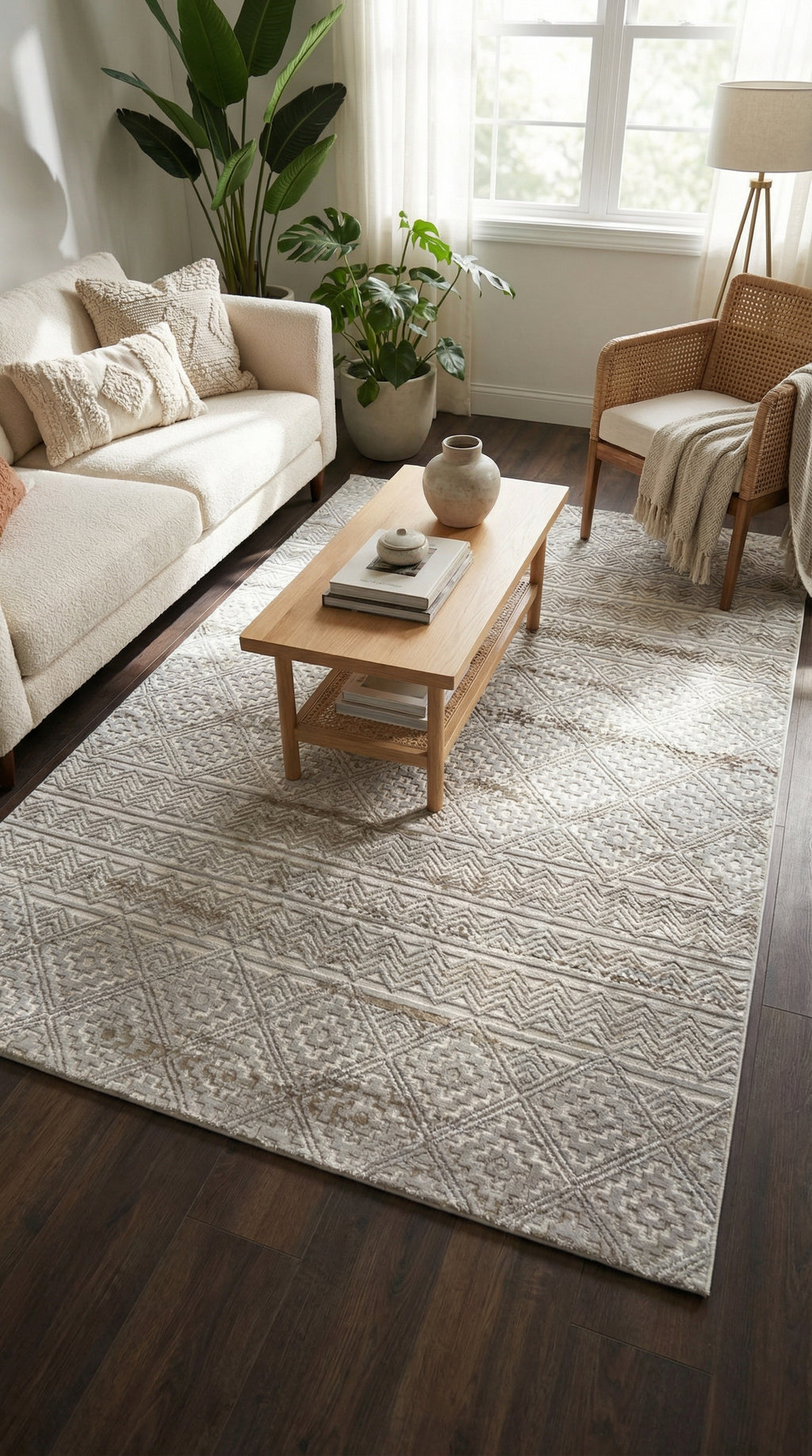 Zev Stone Serisi:Zeminlerinizde Kültürel Bir Dokunuş: %60 İndirimle Etnik Akrilik Seçkisi st013 Kahve 150x230