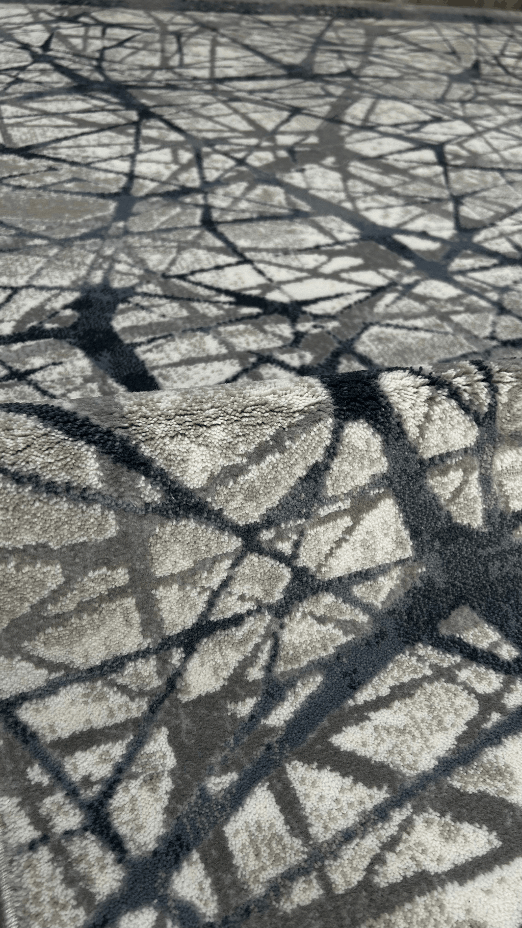 سلسلة زيف ستون: سجادة أكريليك عصرية مخططة بنمط فوضوي - خصم 60% على منتجات التخفيضات st009 أزرق داكن 150x230