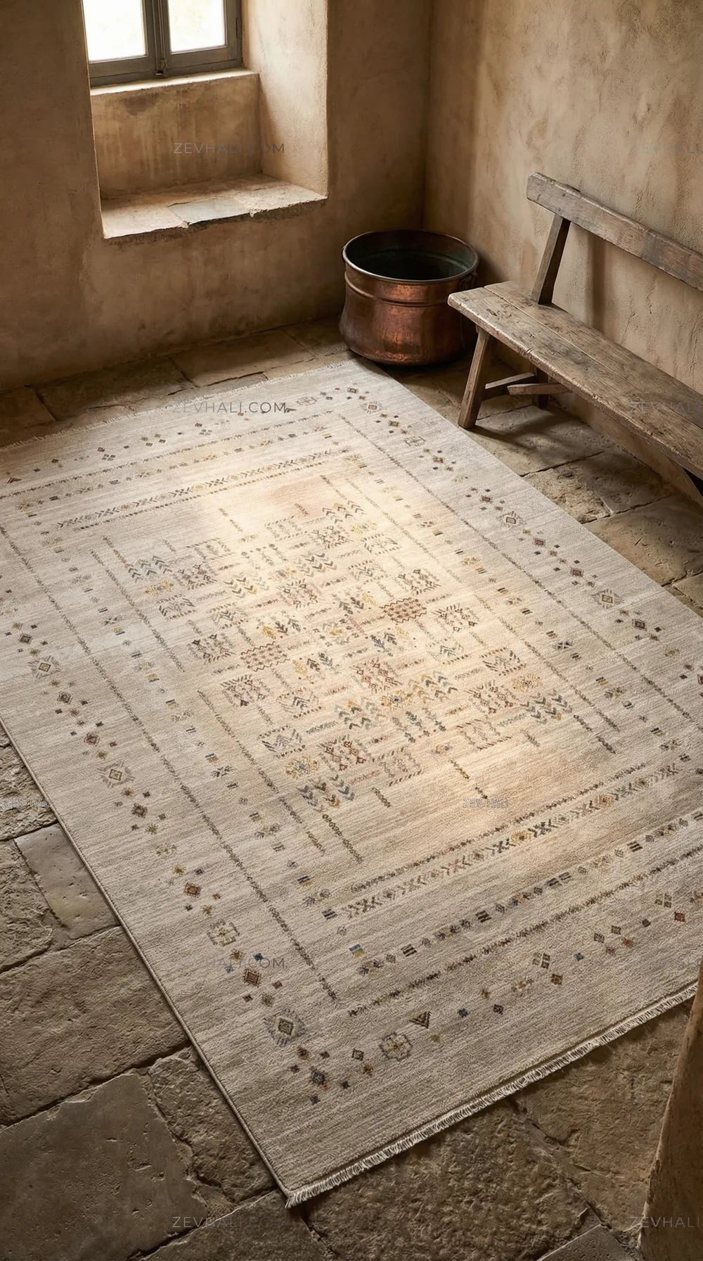Zev Halı Aura Vintage Salon Mutfak Çalışma Odası Halısı And003 | Etnik Halılar | Zev Halı