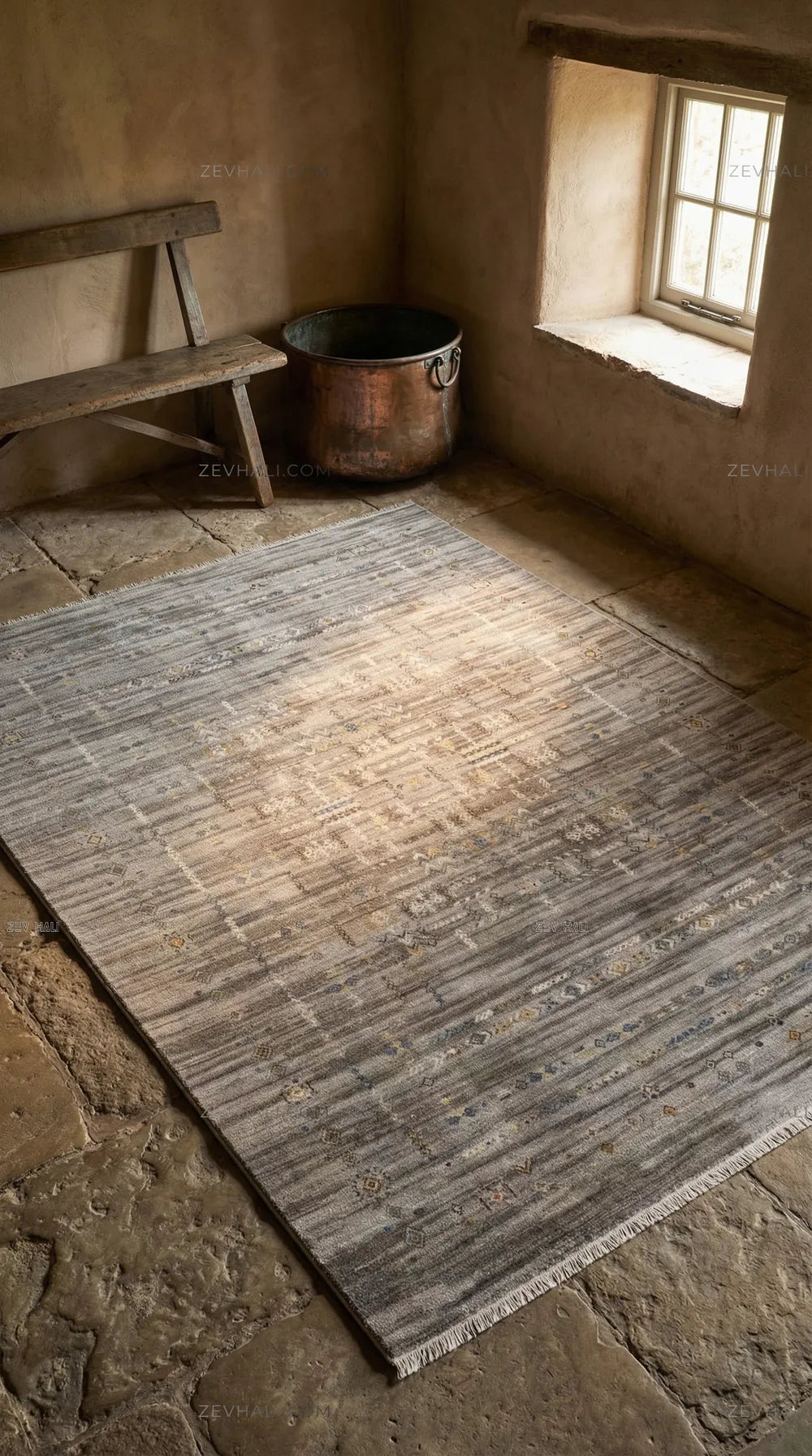 Zev Halı Aura Etnik Salon Mutfak Oturma Odası Halısı And004 | Etnik Halılar | Zev Halı