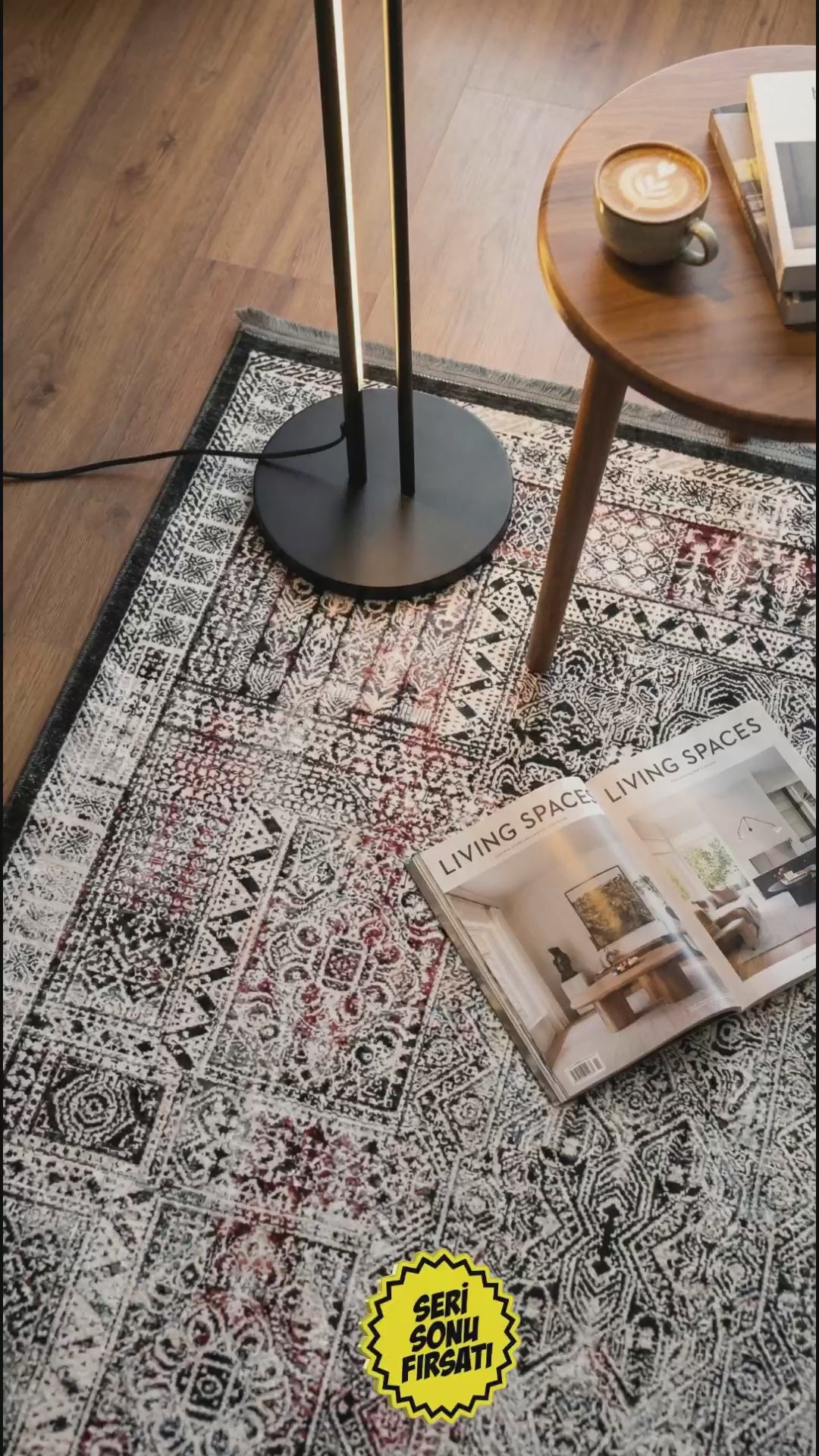 Zev Dark Serisi Lineer Sanat Zümrüt Siyahı Akrilik Salon Yatak Odası Halısı- %60 Fırsat Outlet st019  160x230