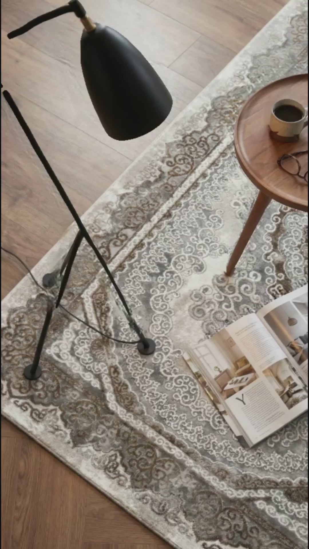 Zev Stone Serisi: Klasik Göbekli Salon Akrilik Halı - %60 Outlet Fırsatı st010 Kahverengi 150x230