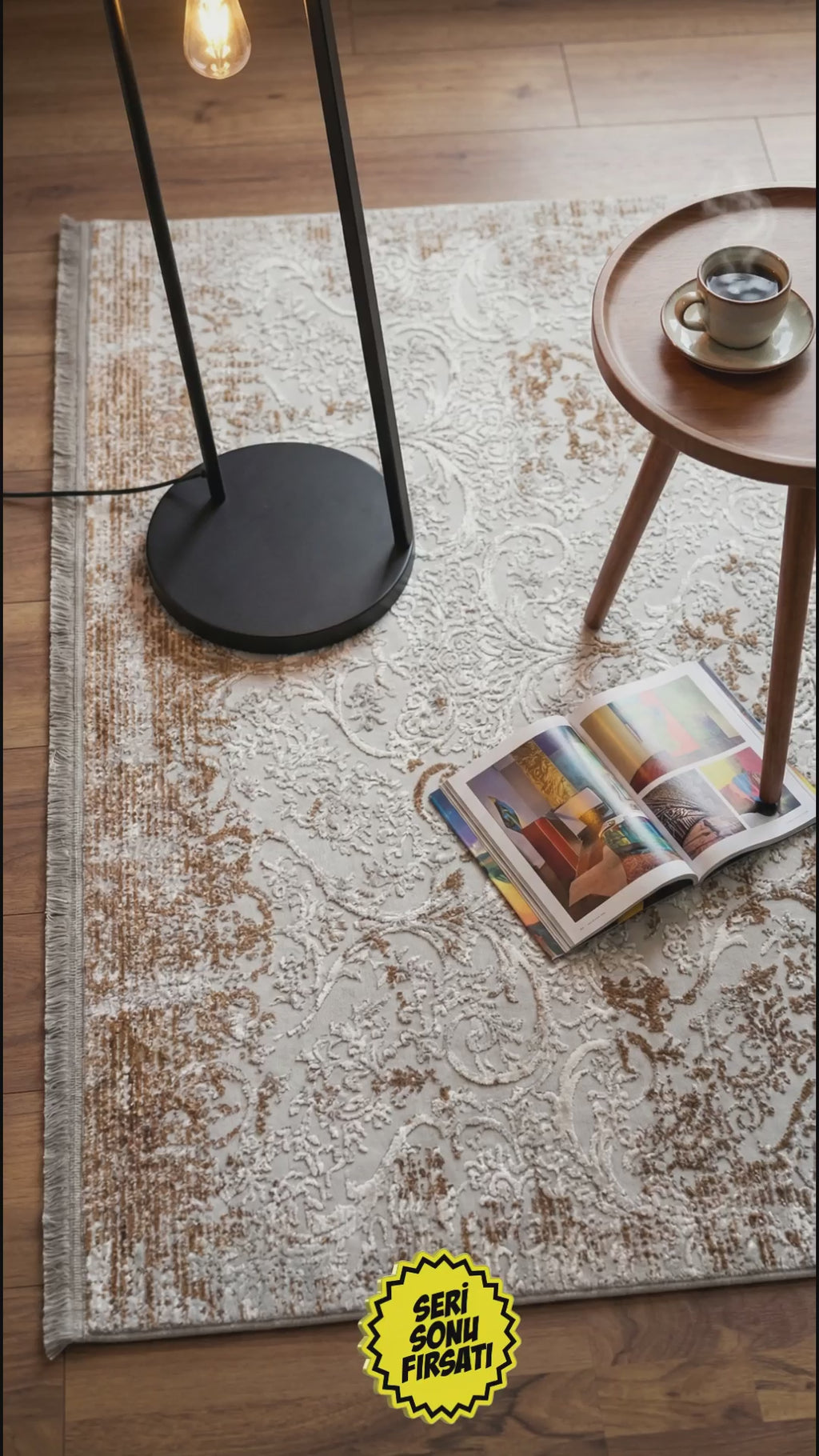 Zev Vogui Serisi Kiremit Klasik Desenli Triko Akrilik Halı %60 Fırsat Outlet st029  160x230