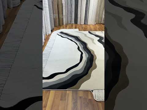Zev Halı Asimetrik Amorf Serisi Topografik Desenli Yıkanabilir Dokuma Taban AS02