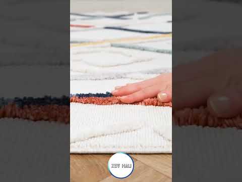 Zev Halı Colorium Scandinavian Multicolor Geometric Round Custom Size Fringed Rug CL08