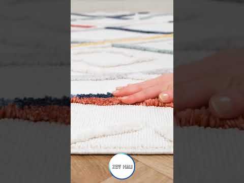 Zev Halı Colorium Scandinavian Pattern Multi-Color Custom Size Fringed Loop Pile Rug CL01