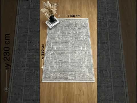 Zev Halı Prime PR005 Turkuaz Vintage Eskitme Desenli Tozumaz Salon Halısı 160x230