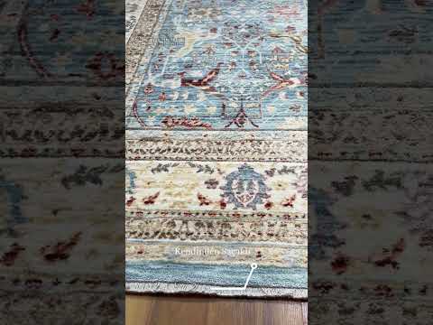 Zev Halı Nostalji Mavi Vintage Etnik Salon Halısı No:4