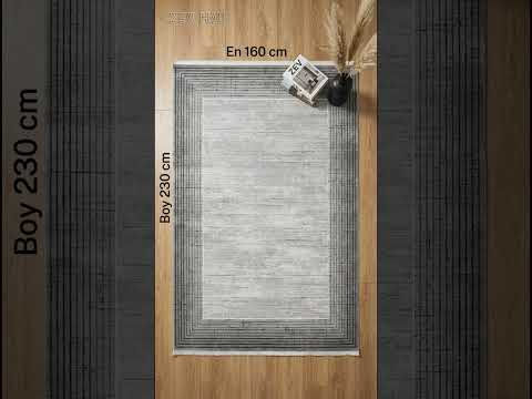 Zev Halı Prime PR018 Gri Antrasit Çoklu Çizgi Bordürlü Modern Salon Halısı 160x230