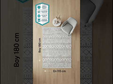 Zev Halı NK005 | Boho & Etnik Desenli Makinede Yıkanabilir Kaymaz Taban Modern Halı
