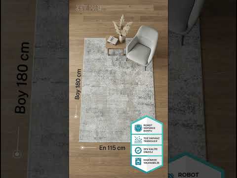 Zev Halı NK004 | 115x180 Saten Bambu Serisi İpeksi Gri Vizon Soyut Lüks Modern Halı