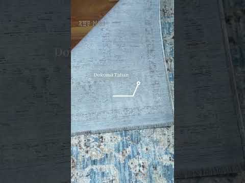 Zev Halı Nostalji Mavi Sorf Vintage Etnik Salon Halısı No:5