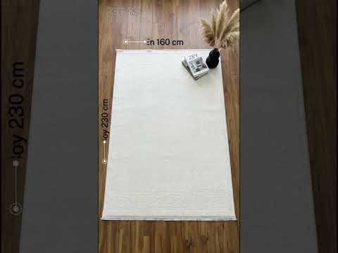 Zev Halı Prime PR022 Beyaz Kabartma Desenli Lüks Salon Halısı 160x230