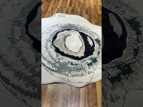 Scandinavian Style Asymmetrical Rug | Minimalist and Soft Texture