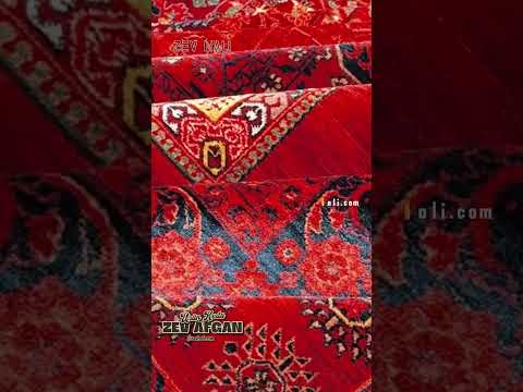 سجادة زيف حياكة كثيفة أفغانية بورغندي | سجادة صالون عالية الجودة لا تحتفظ بالغبار