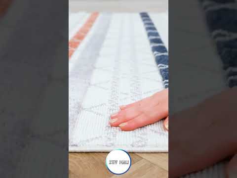 Zev Carpet Colorium Multi-Color Striped Scandinavian Loop Pile Custom Size Fringed Rug CL03