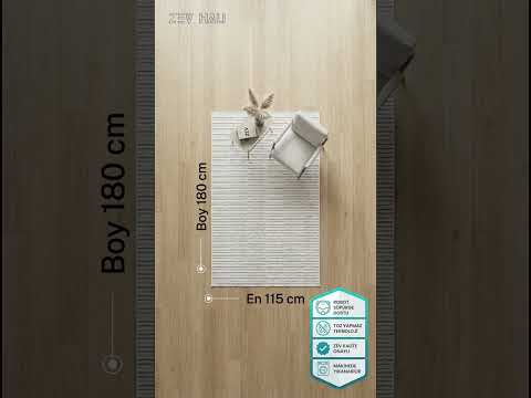 Zev Halı NK006 |115x180 İnce Makinede Yıkanabilir Kaymaz Taban Modern Halı