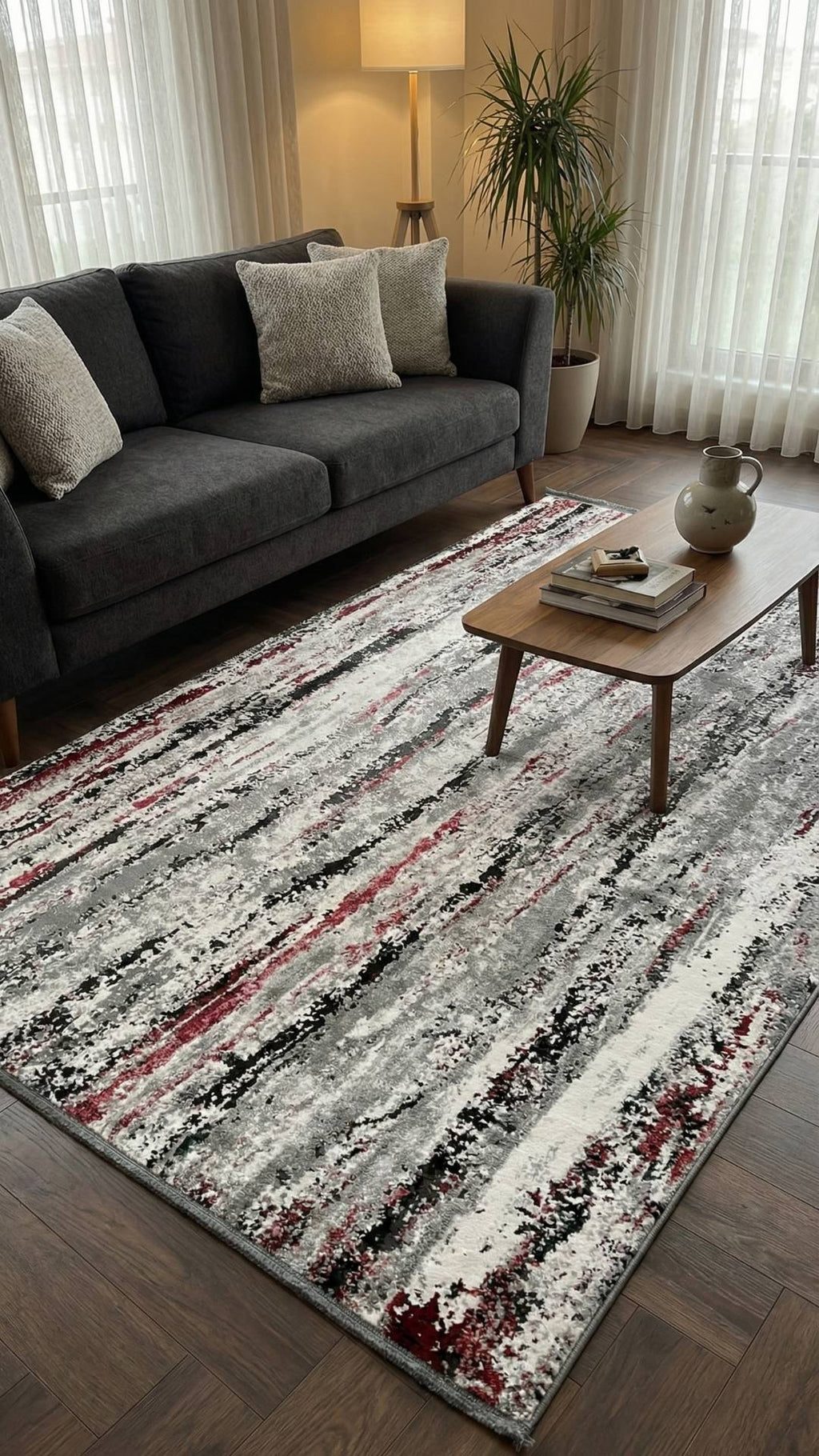 Zev Halı Dark Serisi: Modern Vintage Akrilik Salon Mutfak Halısı - %60 İndirimli Outlet Zümrüt Siyahı st016 160x230 | Modern Halı | Zev Halı