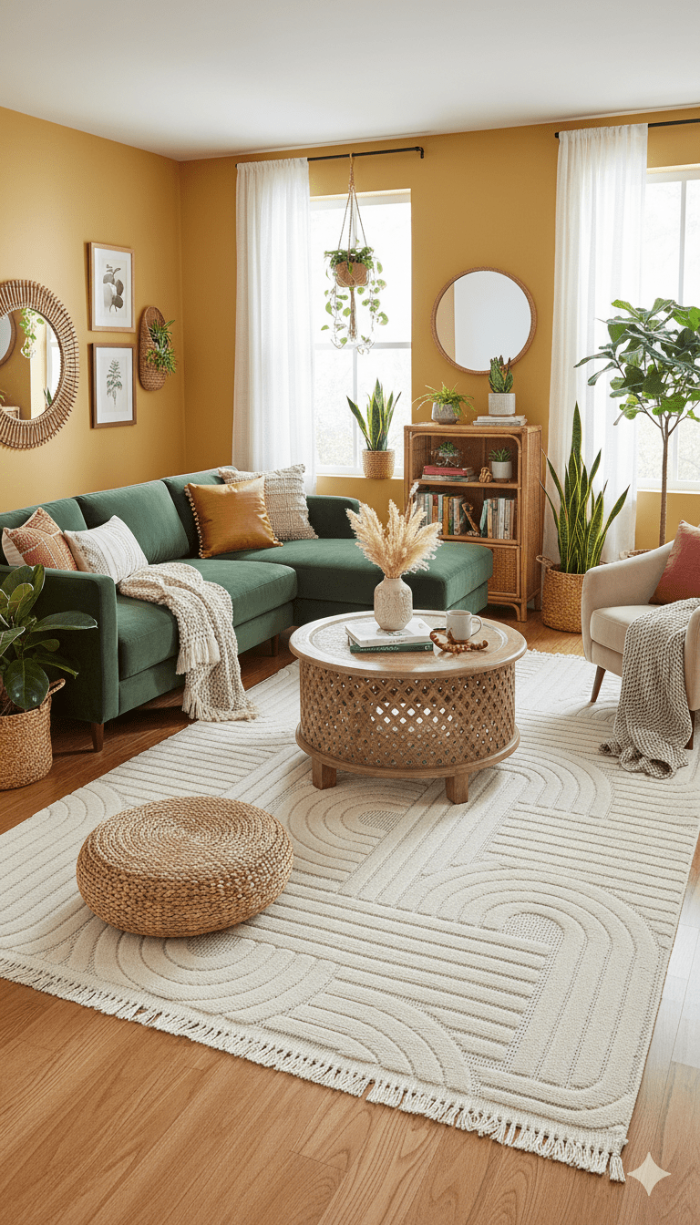 Bohem Tarzı İskandinav Halı 160x230 4 m²