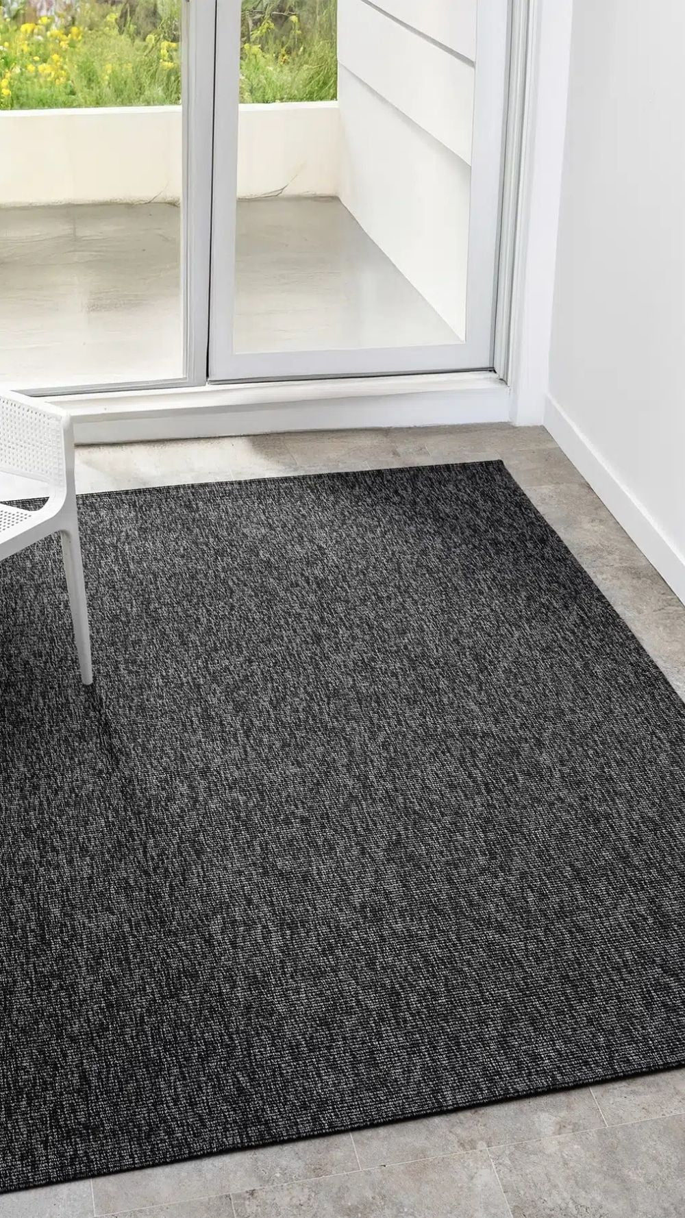 Zev Halı Keten Gece Siyahı 400 CM En Özel Kesim Salon Halısı - Sınır Tanımayan Formlar | Jüt Hasır Halılar | Zev Halı