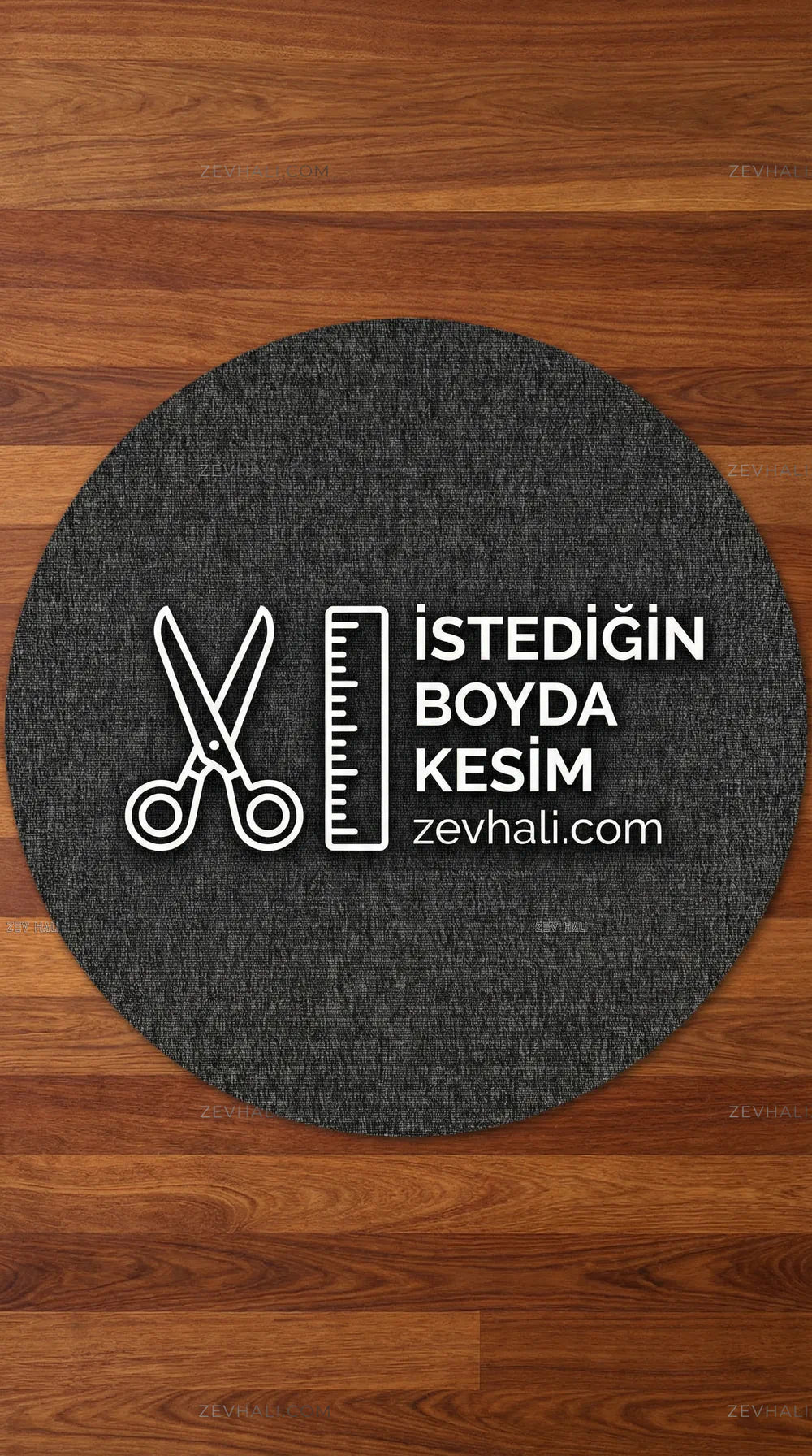 Zev halı Keten Gece Siyahı 400 CM En Özel Ölçü Salon Halısı - Sınır Tanımayan Formlar | Jüt Hasır Halılar | Zev Halı