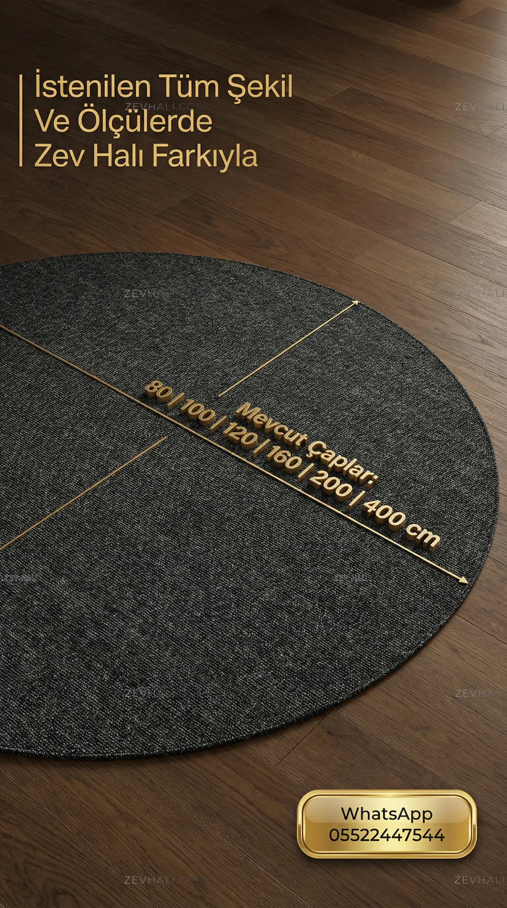 Zev halı Keten Gece Siyahı 400 CM En Özel Ölçü Salon Halısı - Sınır Tanımayan Formlar | Jüt Hasır Halılar | Zev Halı