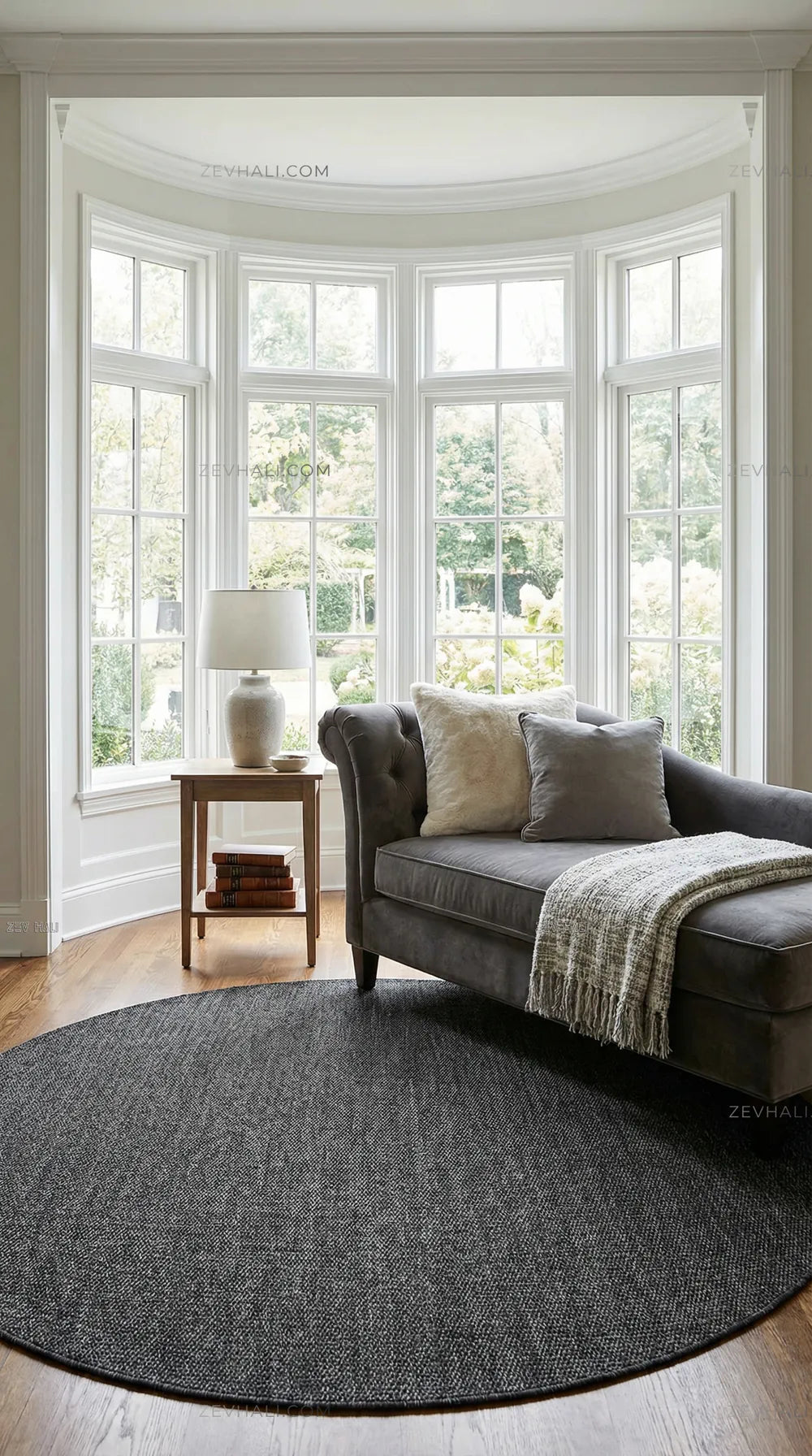 Zev halı Zeminlerinizde Mimari Bir Başyapıt: Zev Keten 400 CM Siyah Serisi Özel Ölçü | Jüt Hasır Halılar | Zev Halı