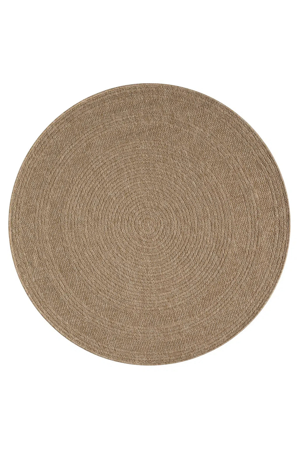 Zev Keten: Yuvarlak Kesim Jüt Görünümlü Halı - Odak Noktası Yaratın