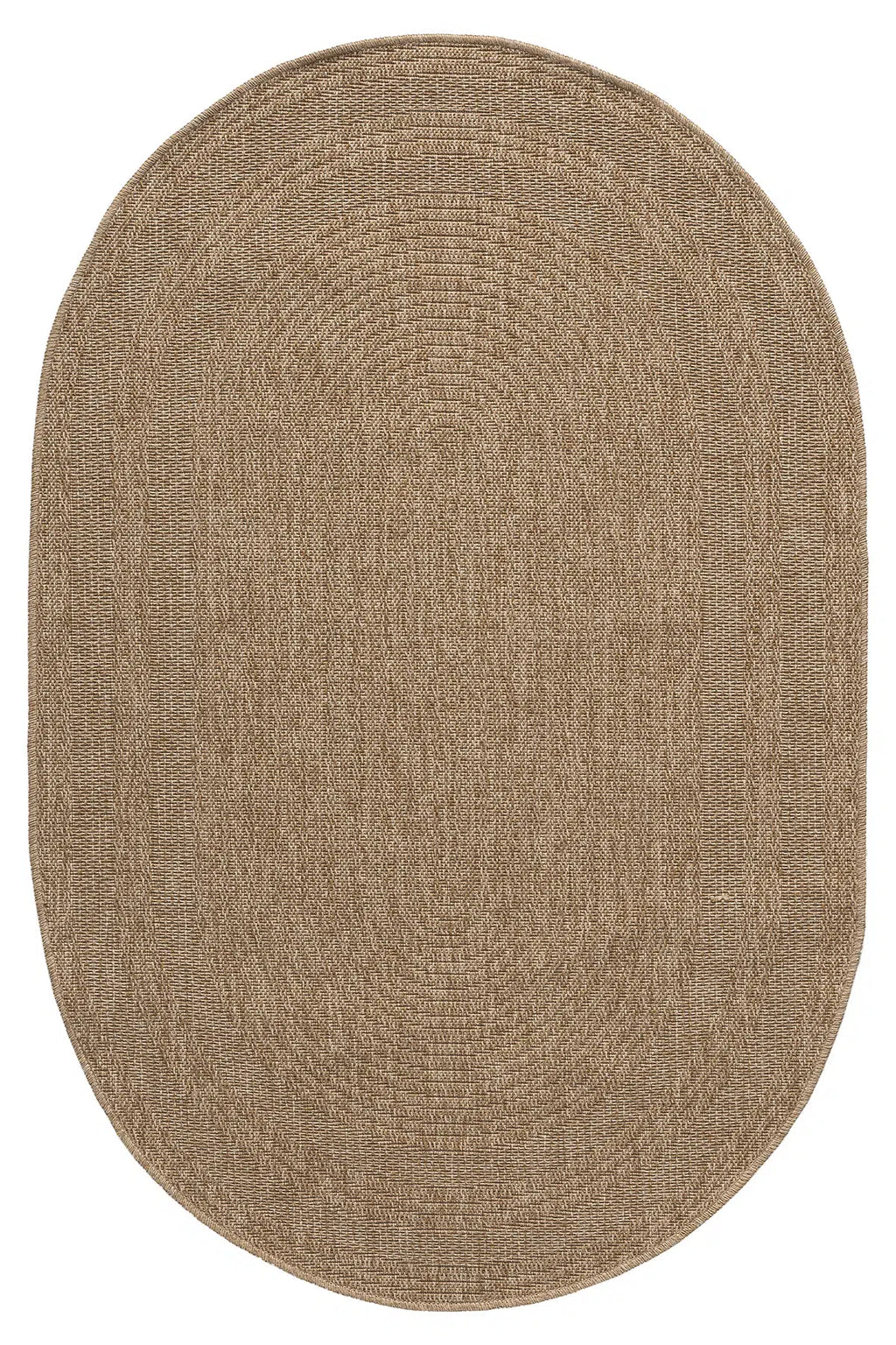 Zev Keten: Oval Kesim Jüt Görünümlü Halı - Mekanlara Akışkanlık Katın