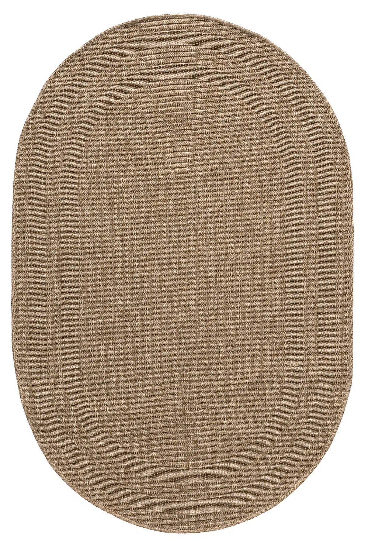 Zev Keten: Oval Kesim Jüt Görünümlü Halı - Mekanlara Akışkanlık Katın