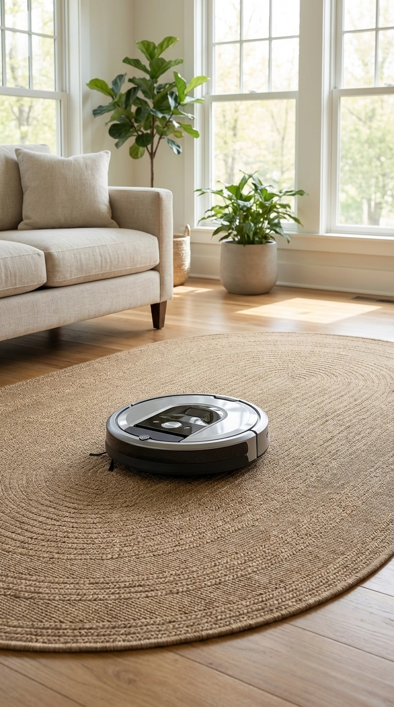 Zev Keten: Oval Kesim Jüt Görünümlü Halı - Mekanlara Akışkanlık Katın