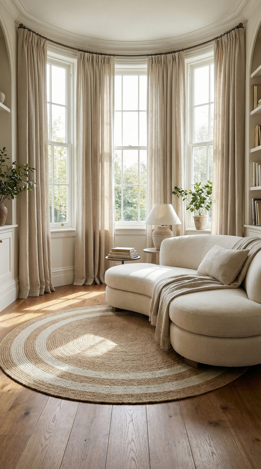 Zev Keten: Sanatsal Köşeler İçin İdeal Yuvarlak Dekoratif Halı