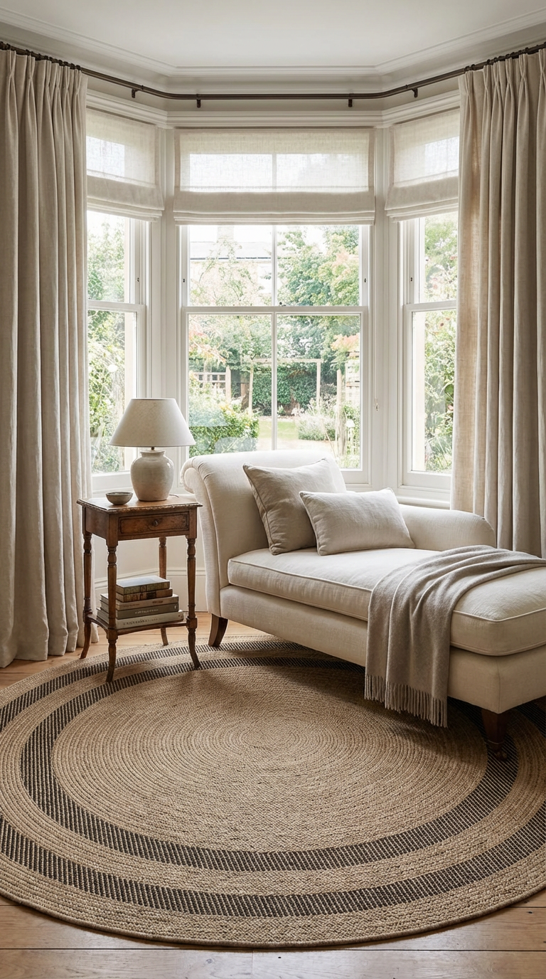 Zev Keten: Yuvarlak Yemek Masası Altına Kusursuz Uyum Sağlayan Halı