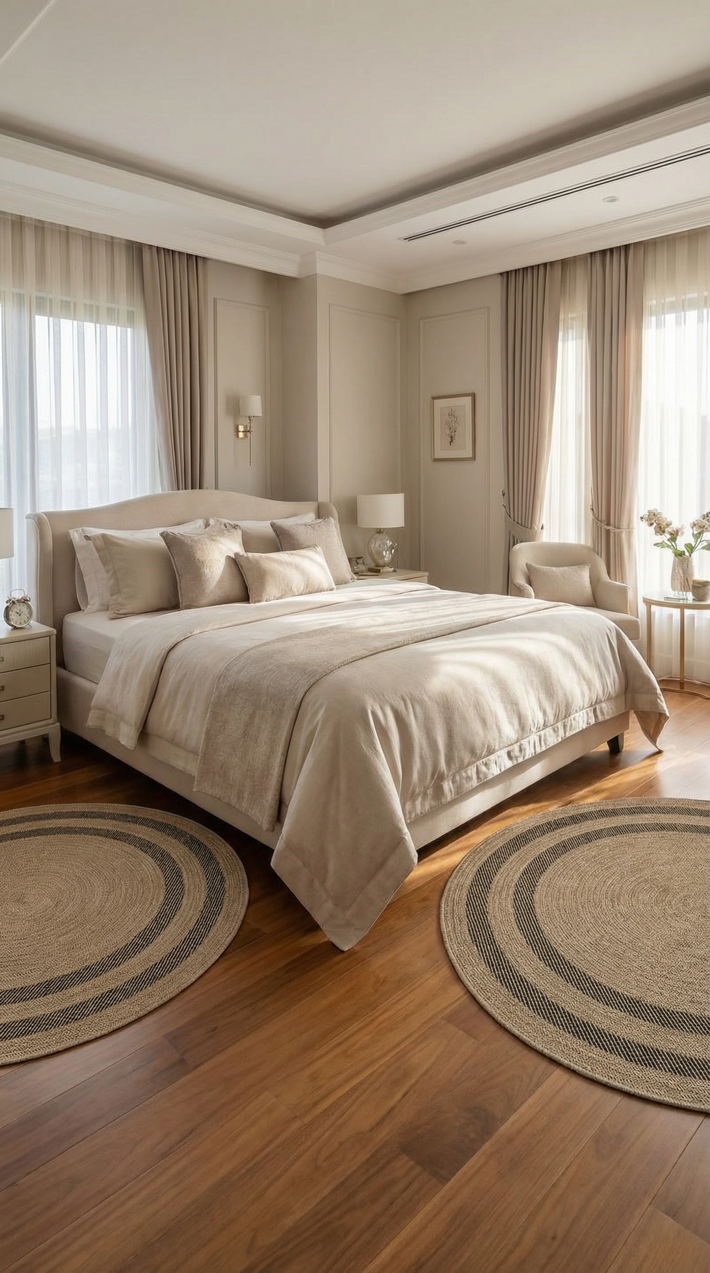 Zev Keten: Yuvarlak Yemek Masası Altına Kusursuz Uyum Sağlayan Halı