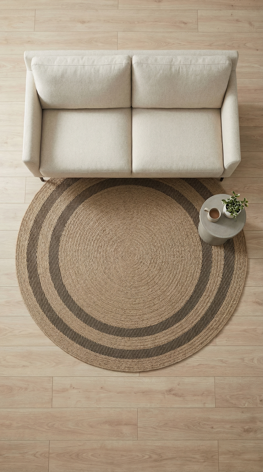 Zev Keten: Yuvarlak Yemek Masası Altına Kusursuz Uyum Sağlayan Halı